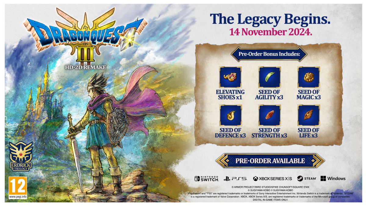 Switch Dragon Quest III HD-2D Remake + Pre-Order Bonus