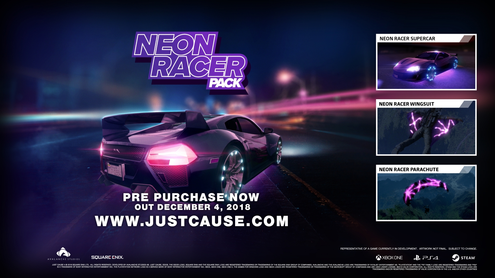 PS4 Just Cause 4 Steelbook Edition + Neon Racer Pack