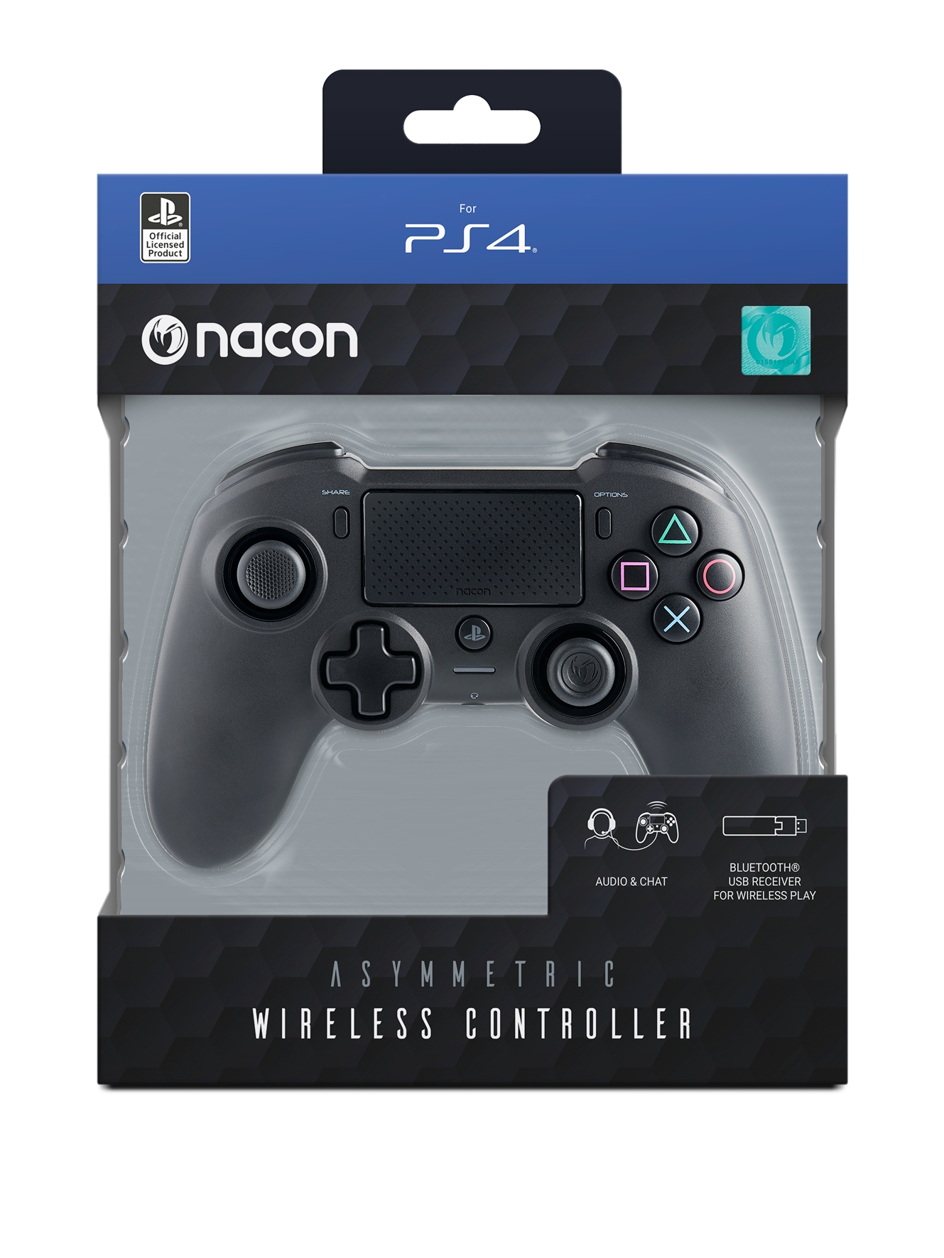 PS4 Nacon Asymmetric Wireles Controller Black
