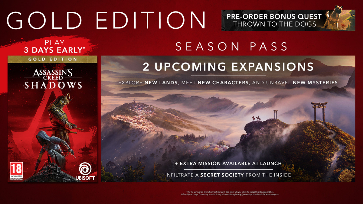 PS5 Assassin´s Creed Shadows Gold Edition + Pre-Order Bonus